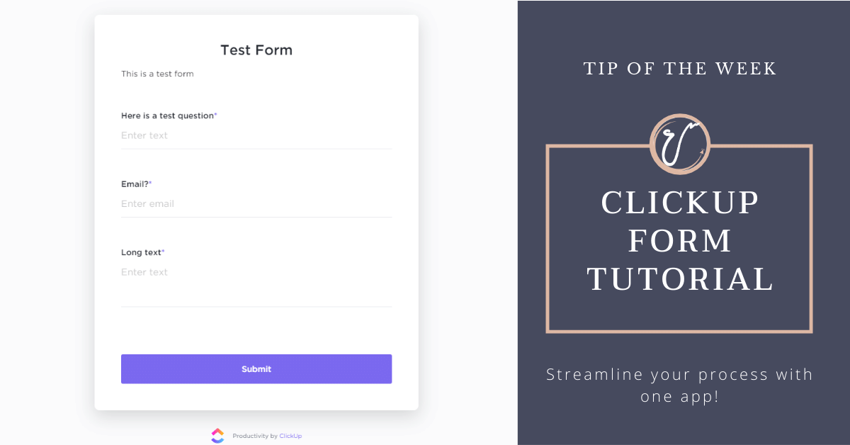 Clickup form tutorial