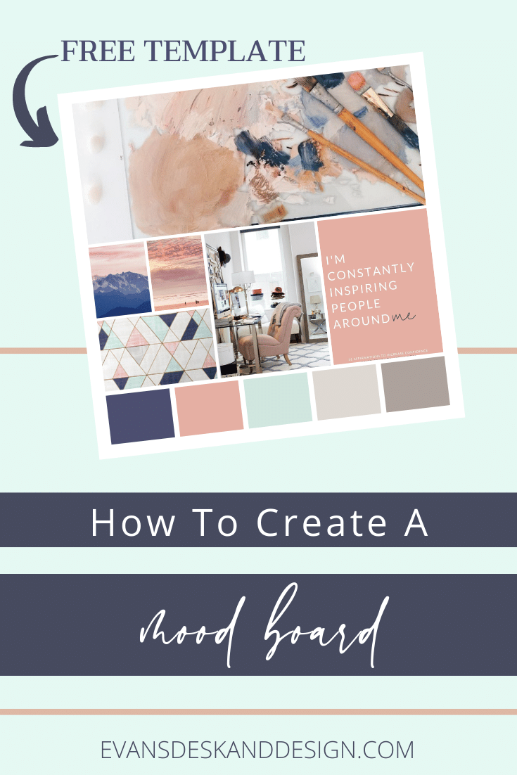 how to create a mood board using canva | Evans Desk and